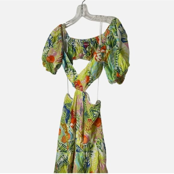 Staud Coliseum Linen Cutout Dress Size 6 *READ FLAW* - Picture 8 of 9